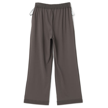 Brown Georgette Jersey Drawstring Pants_14