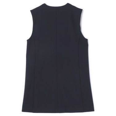 Navy Blue Georgette Jersey Vest_08