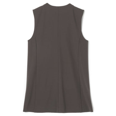 Brown Georgette Jersey Vest_07