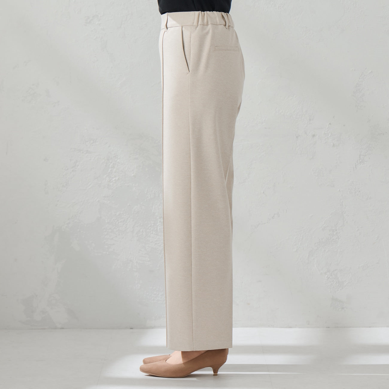 睡西服斜纹软呢半宽松长裤_05