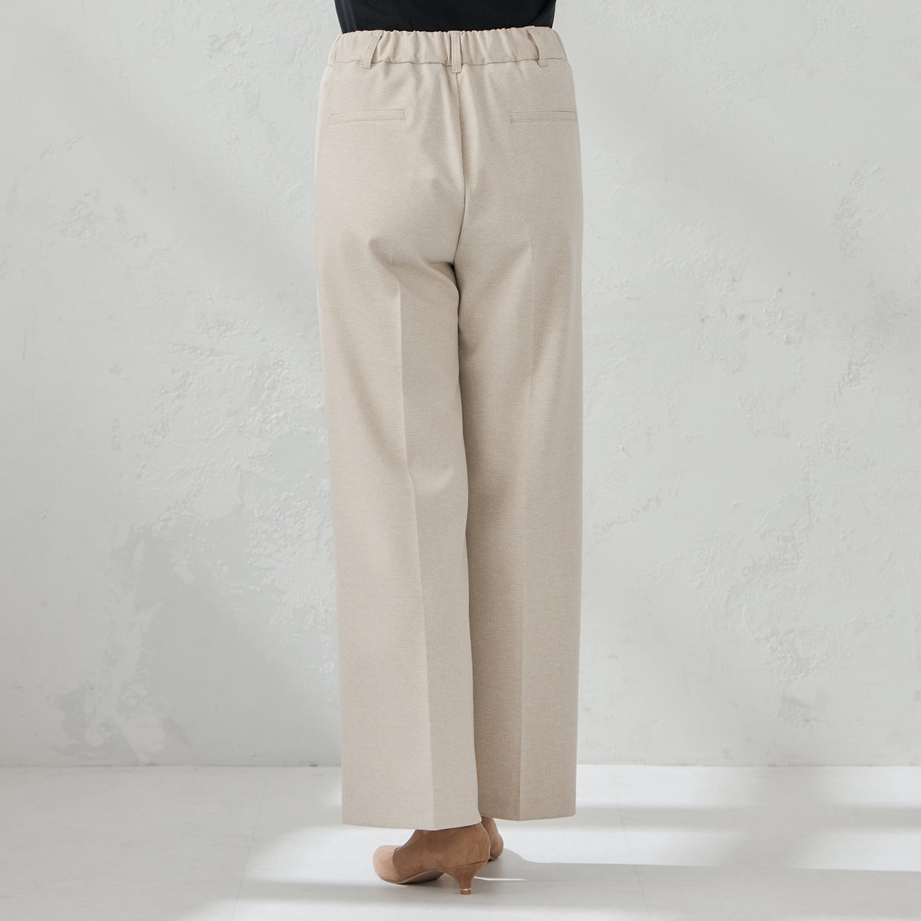 睡西服斜纹软呢半宽松长裤_06