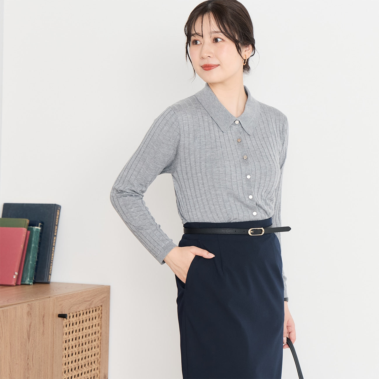 可機洗  混紡 Polo混紡 -灰