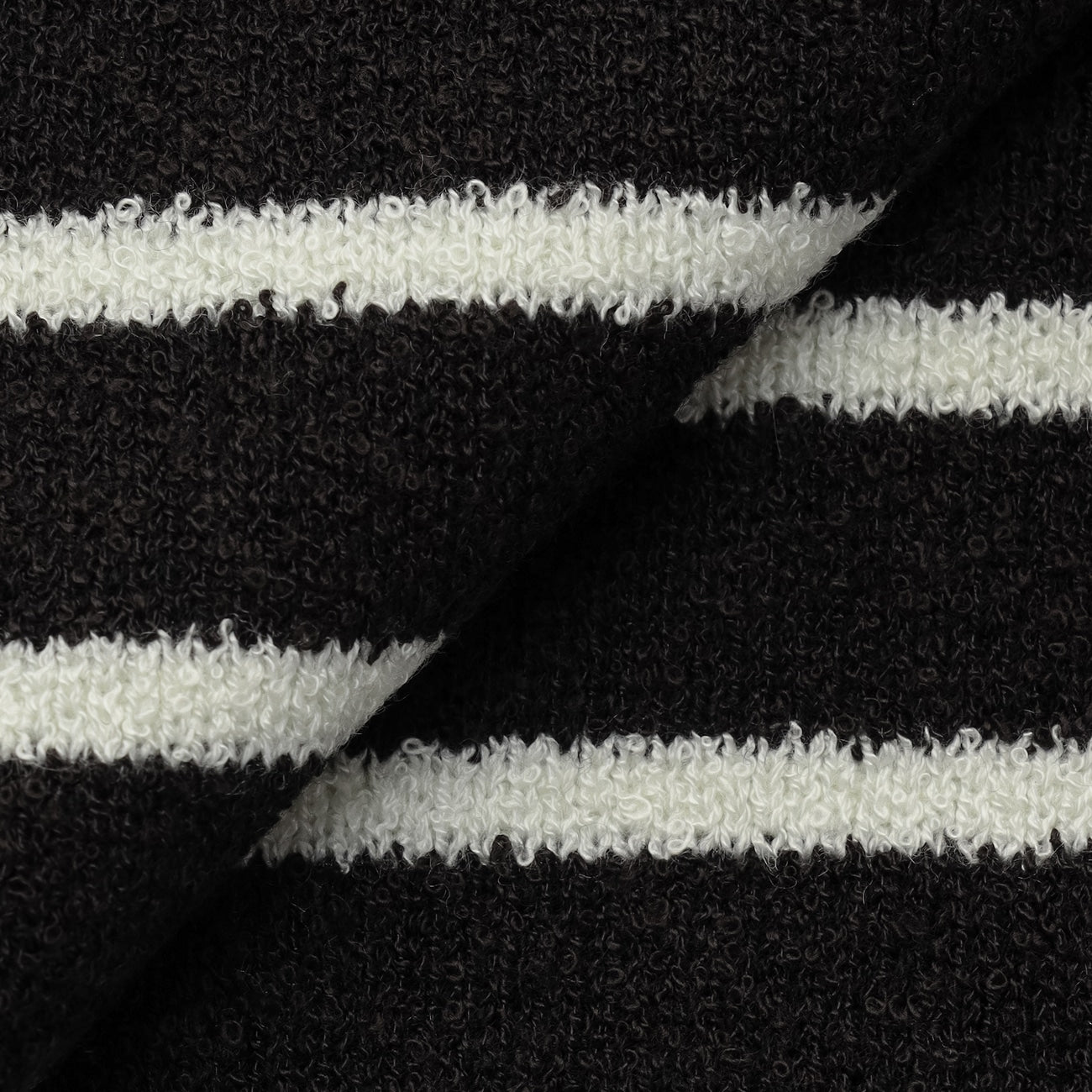 条纹针织外套 - 白色/黑色_10