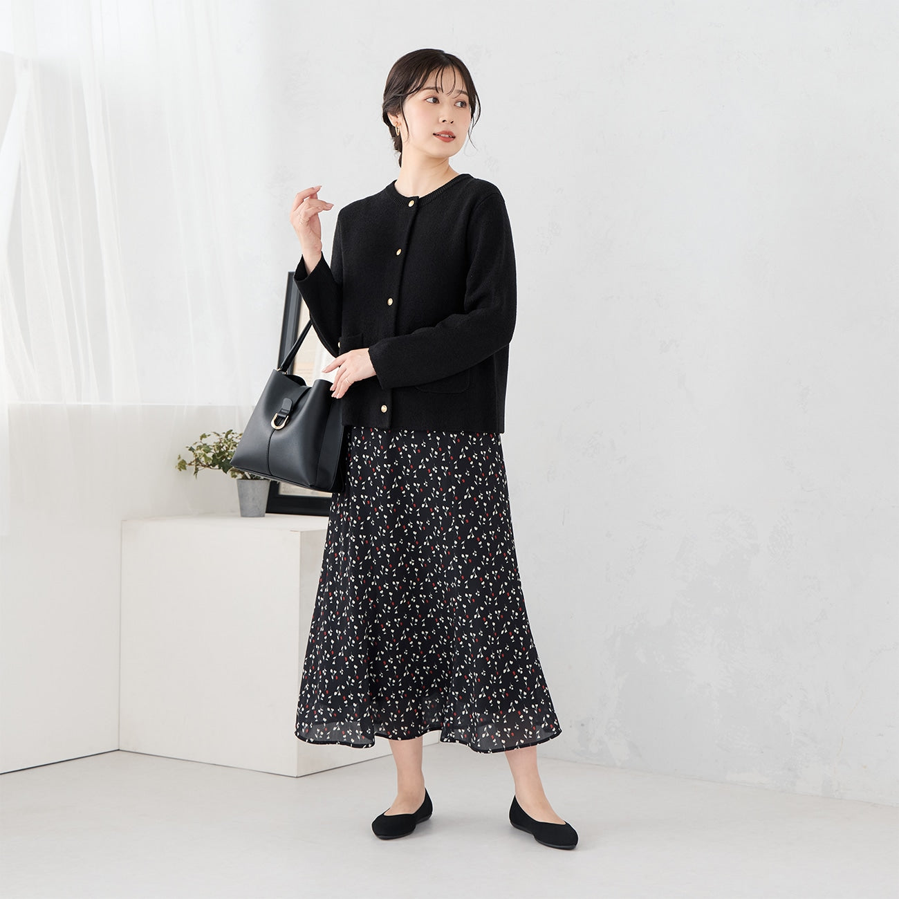 针织外套 - 黑色_02