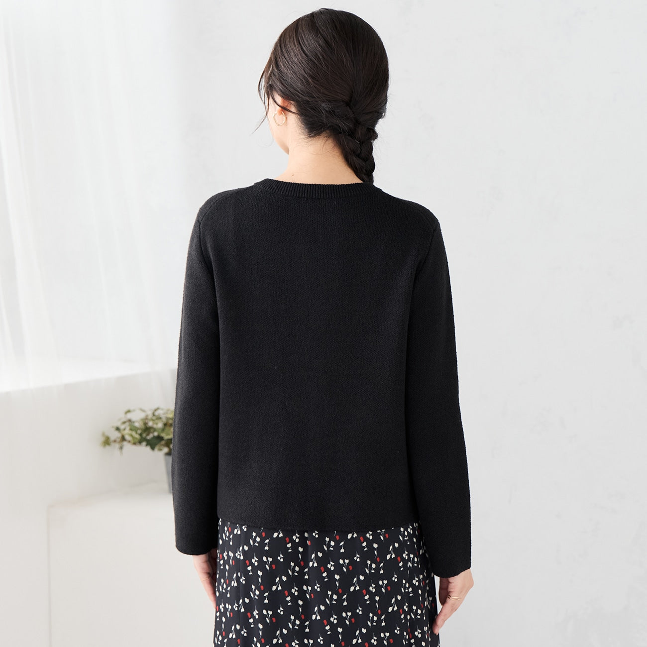 针织外套 - 黑色_04