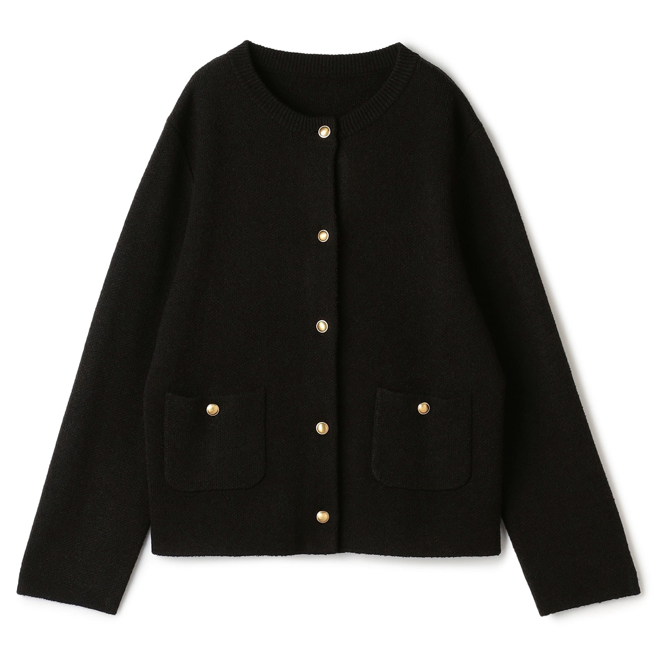 针织外套 - 黑色_07