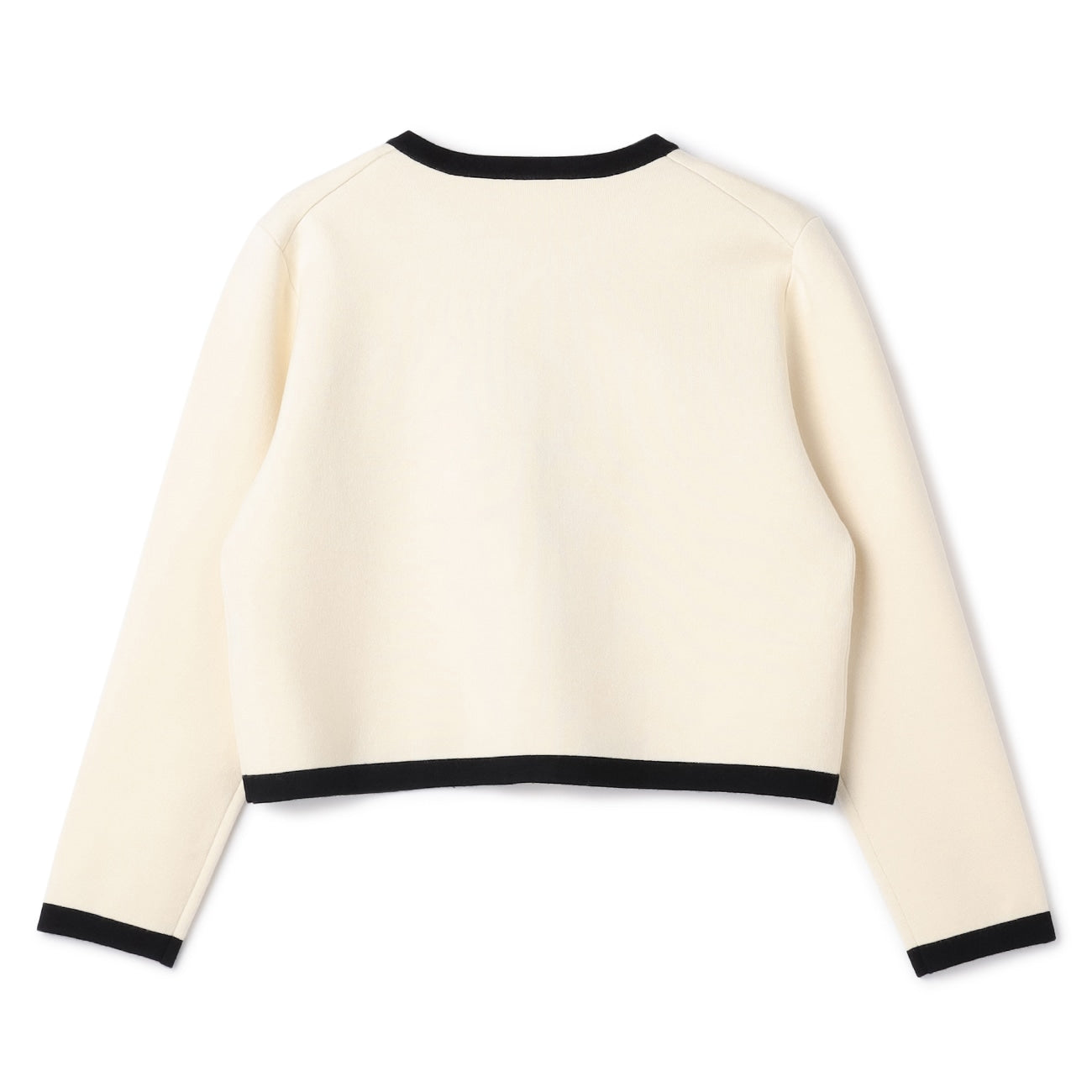 撞色镂空针织外套 - Off-White_08