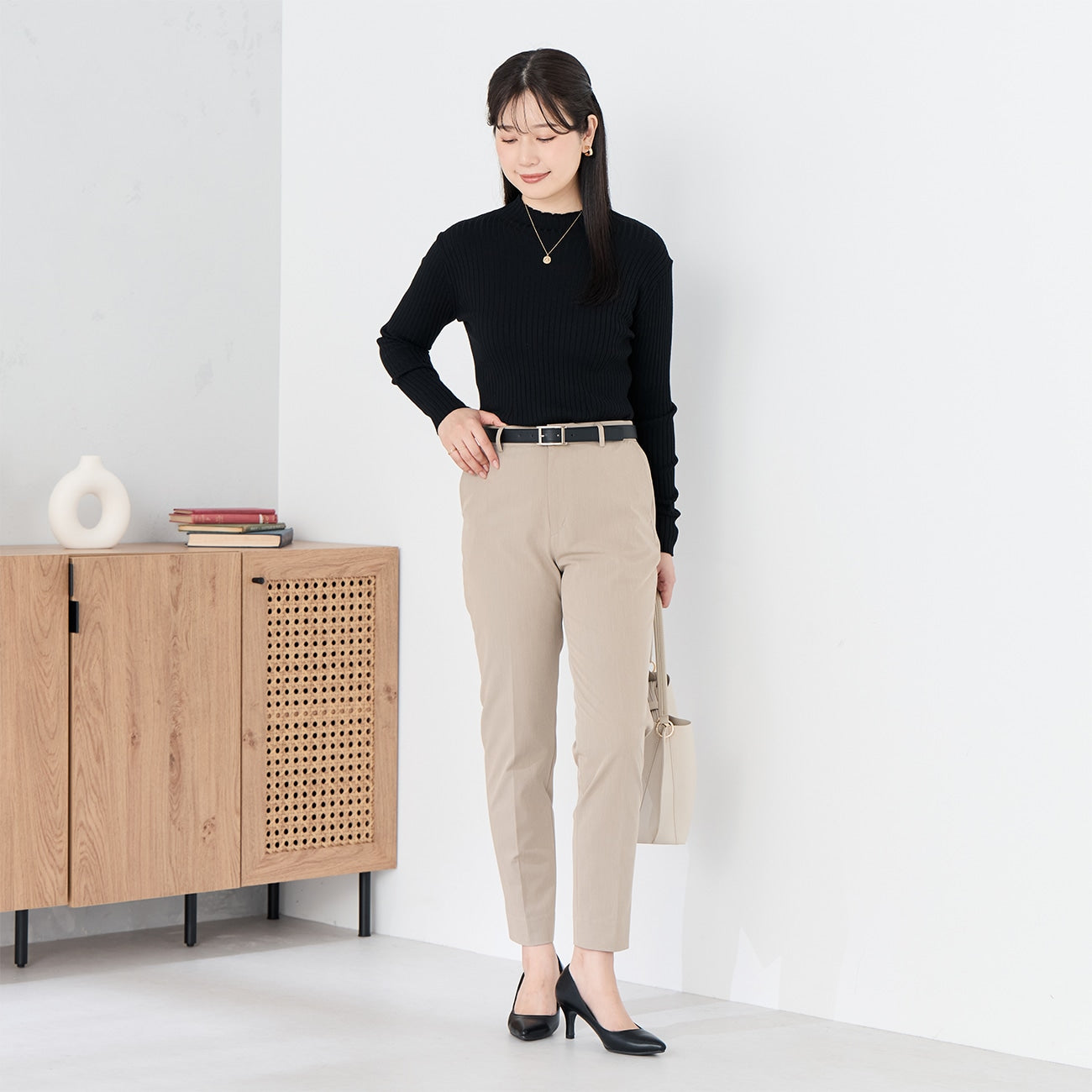 高领罗纹针织上衣_20