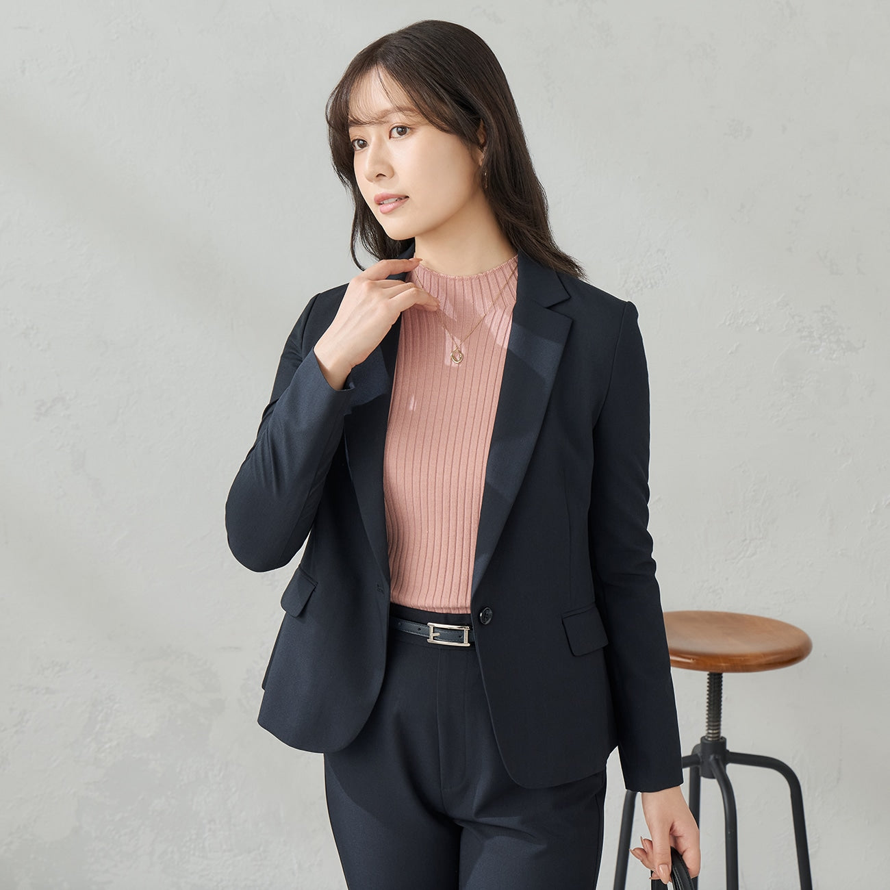 高领罗纹针织上衣_13