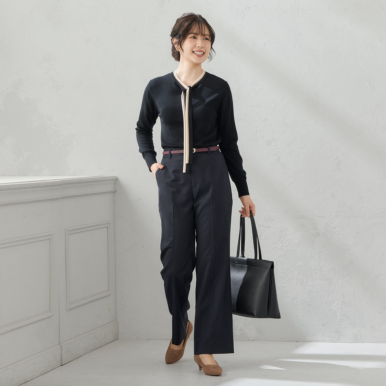 可機洗  混紡 羊毛絲綢領結 