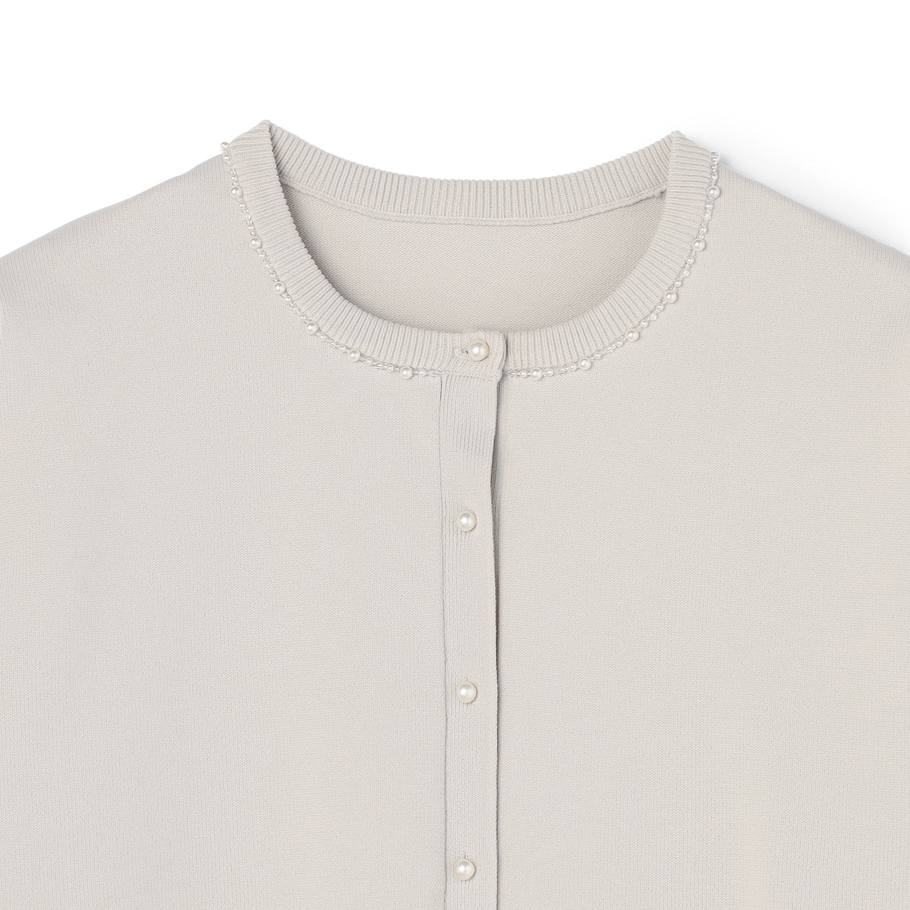 珍珠钮扣针织外套 _09