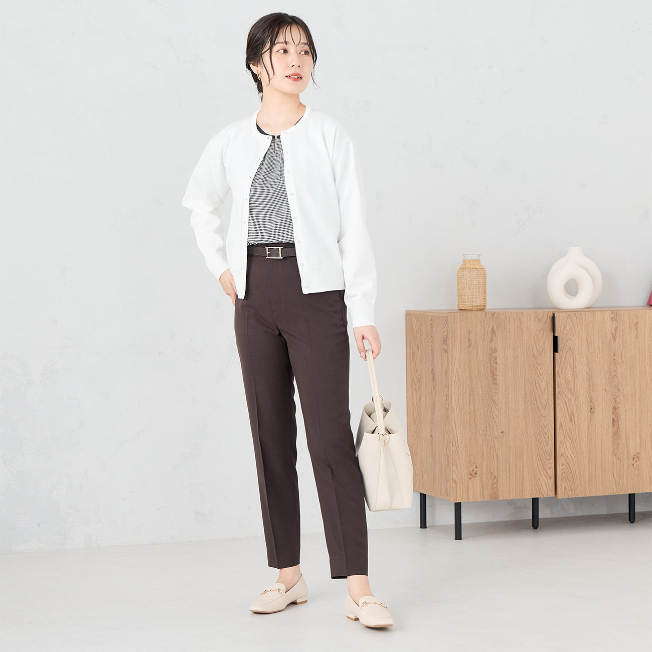 珍珠钮扣针织外套 _13