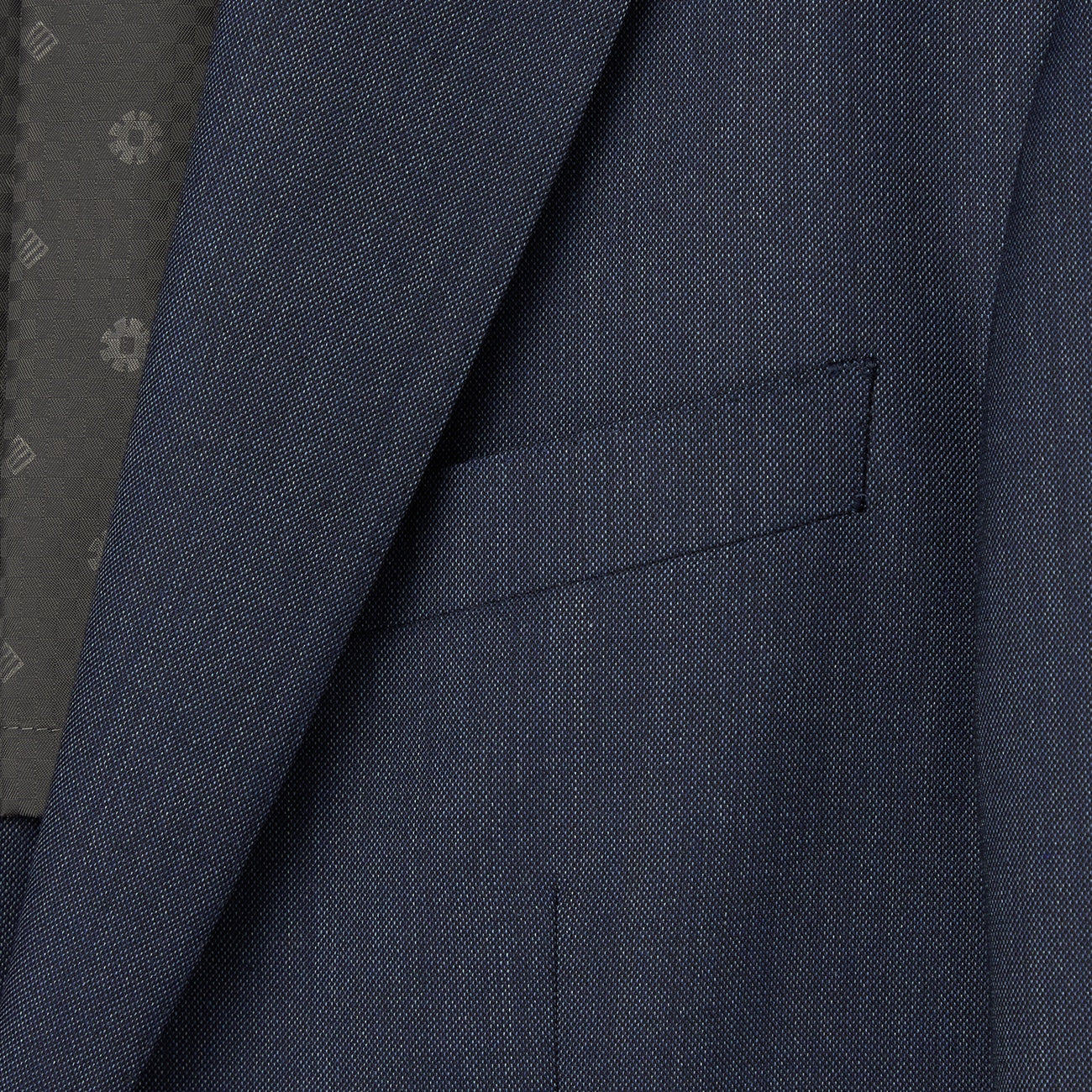 Wool Blend Pinhead Suit - Blue_19