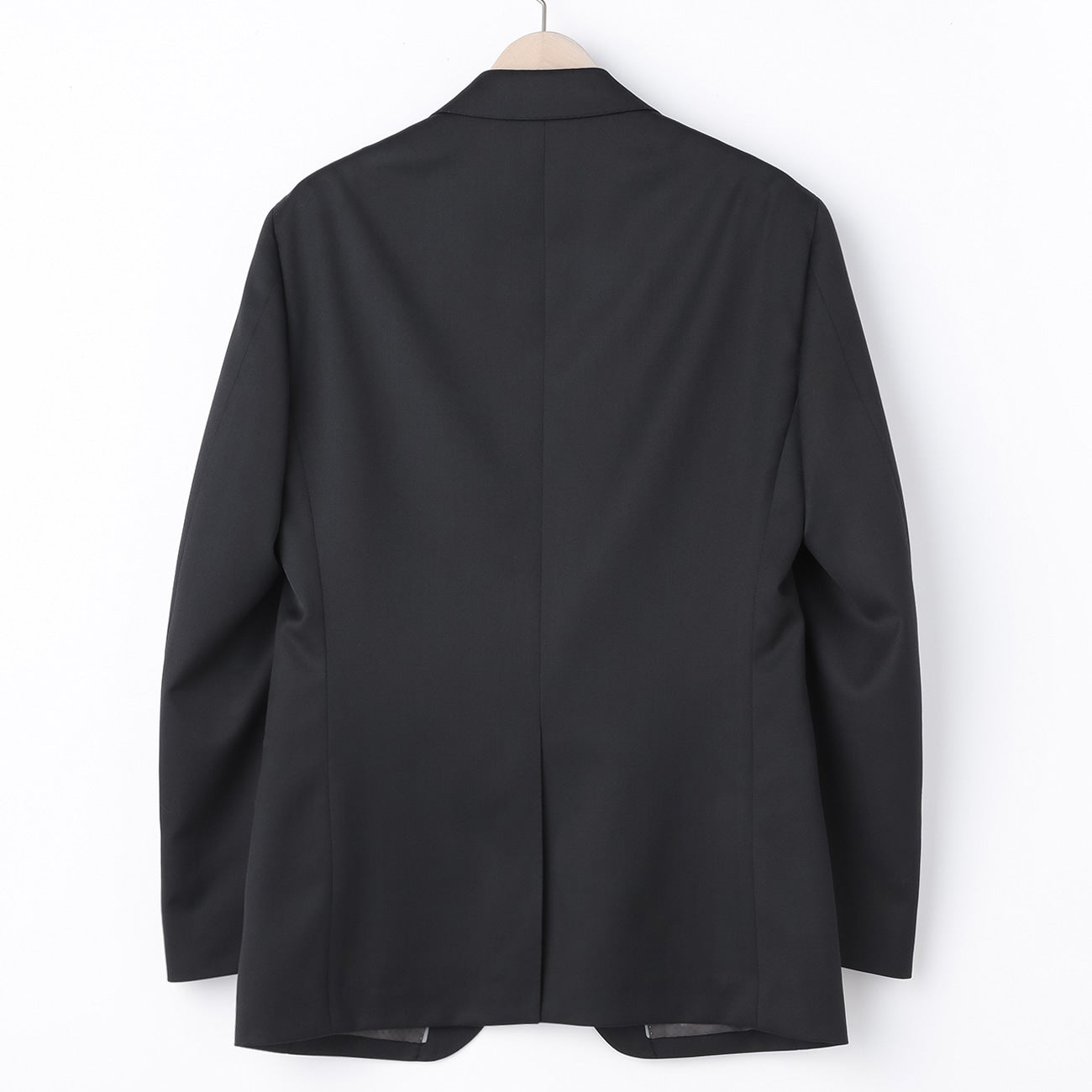 Lustrous Wool Blend Suit with Side Adjuster - Black_20