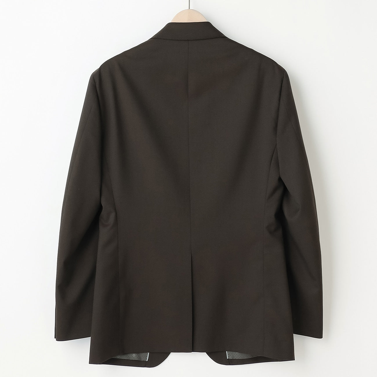 Lustrous Wool Blend Suit with Side Adjuster - Brown_20