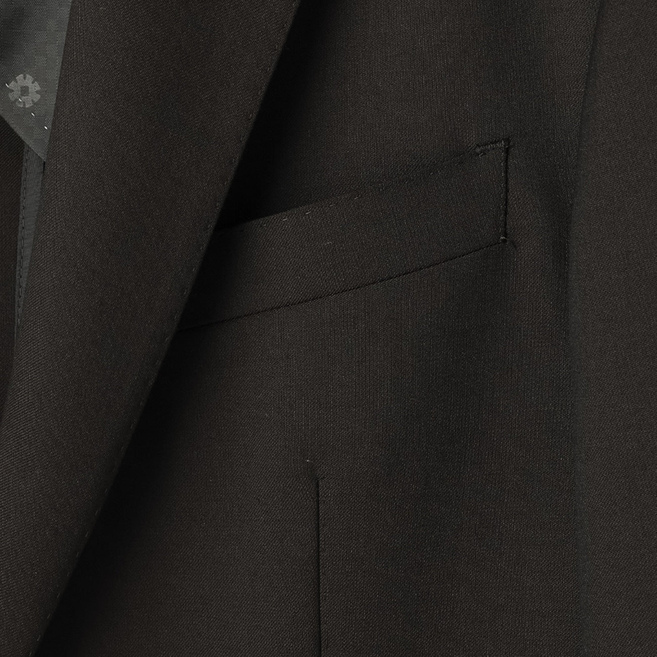 Lustrous Wool Blend Suit with Side Adjuster - Brown_21