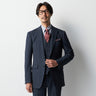 Washable 3-Piece Suit with Side Adjusters - Navy_17