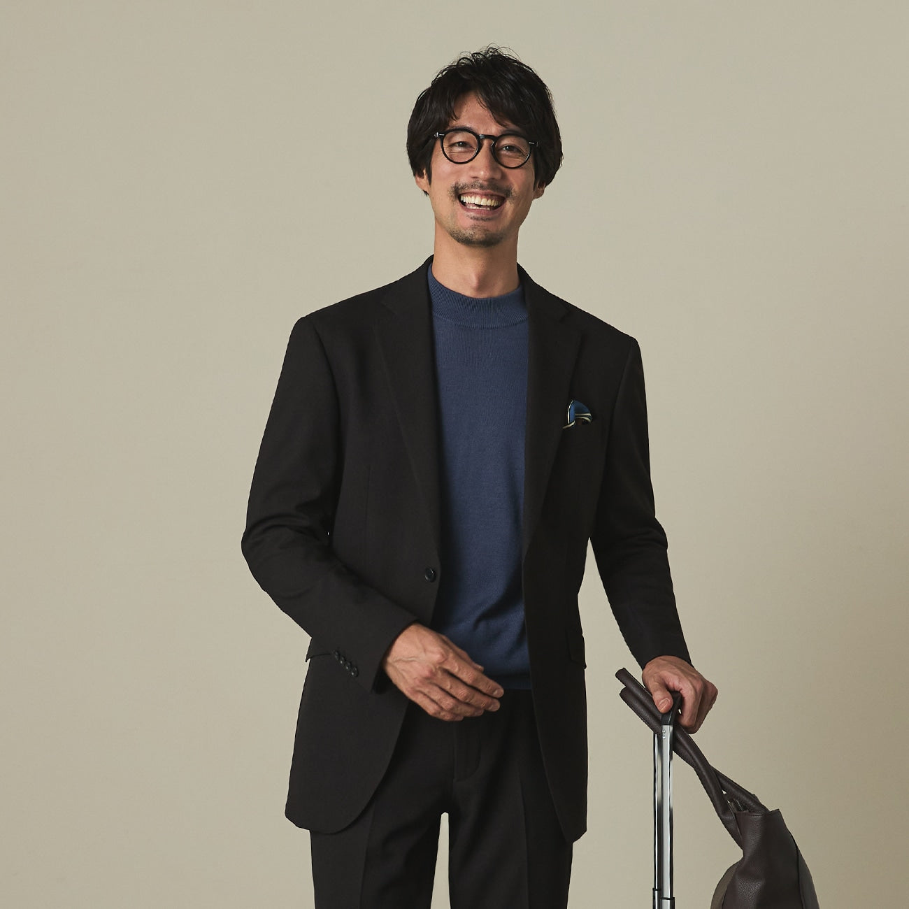 Washable 3-Piece Suit with Side Adjusters - Brown_25
