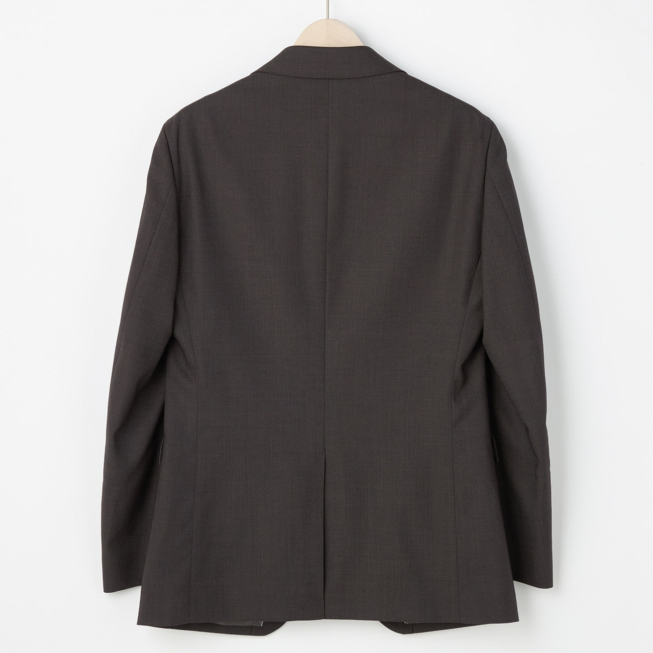Wool Blend Pinhead Suit - Brown_18