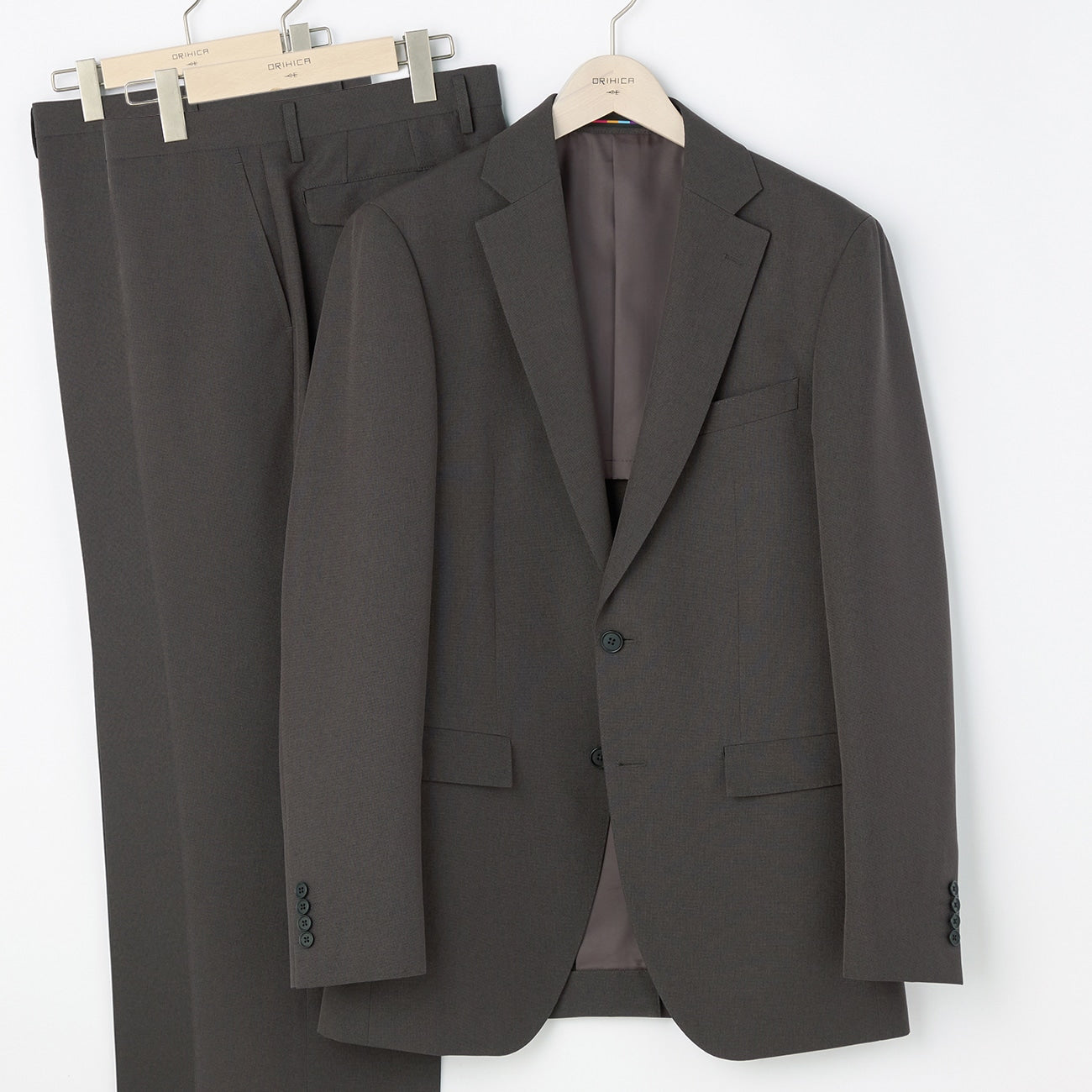 2-Pants可機洗 針頭花紋 Suit -濃灰 灰