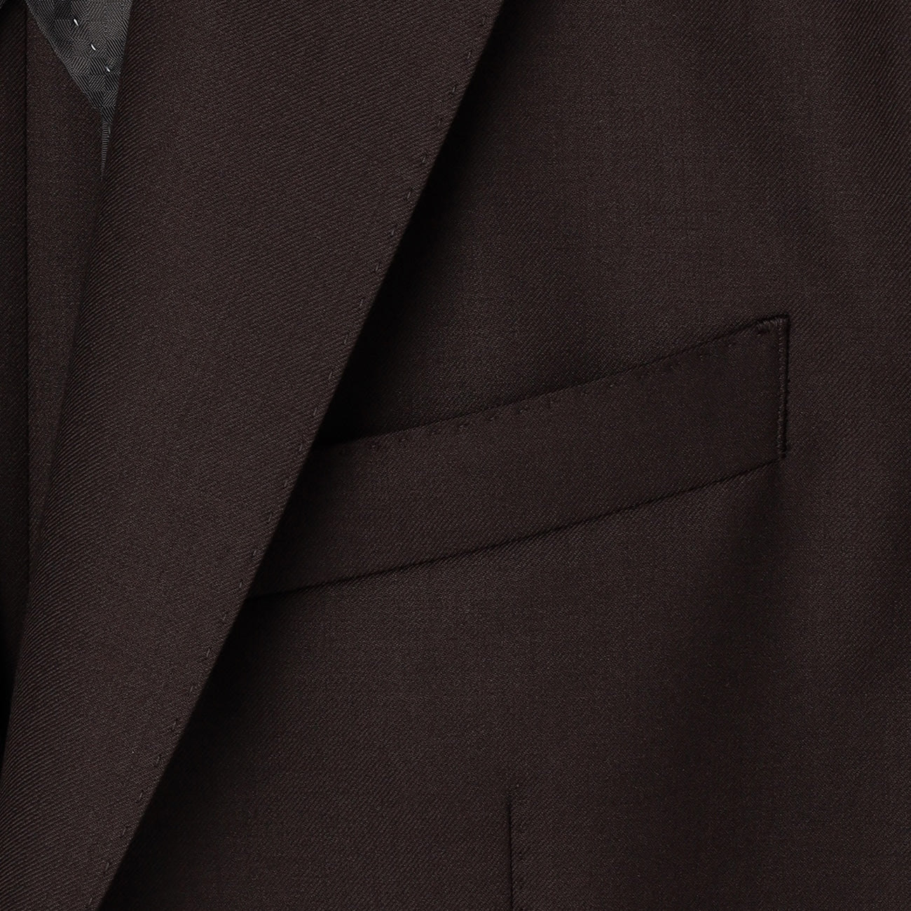 LUXE Line Super 140's Wool Suit - Brown_23