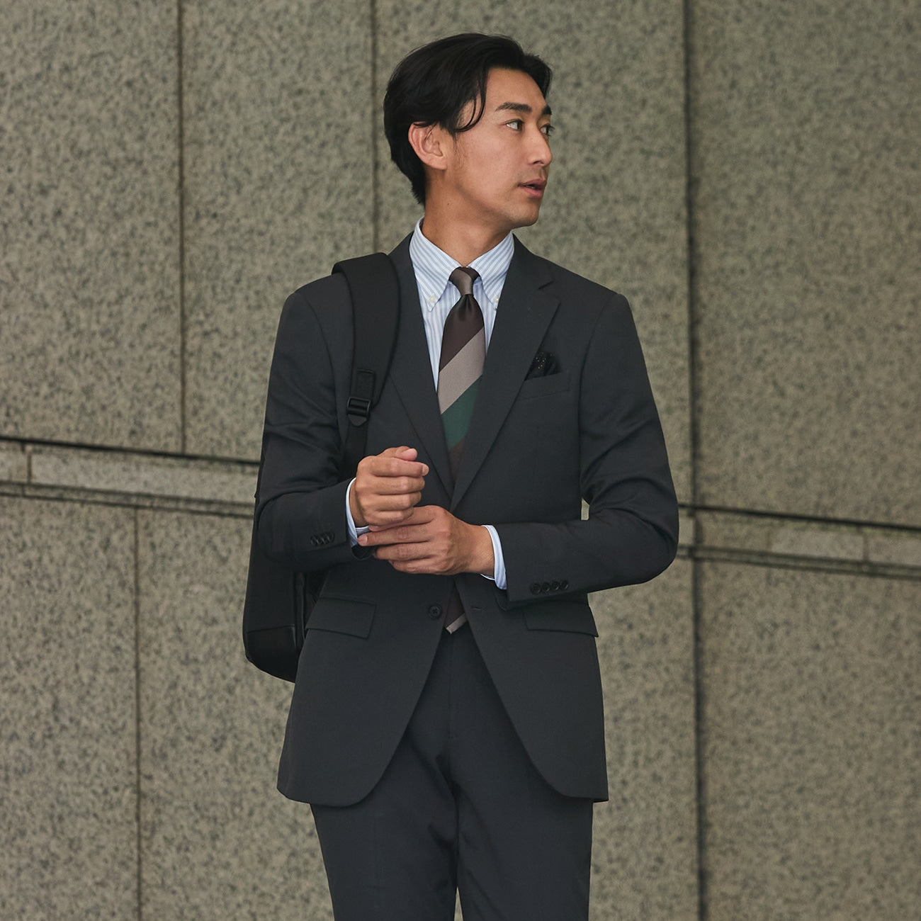 Washable Plain Suit - Medium Gray_16