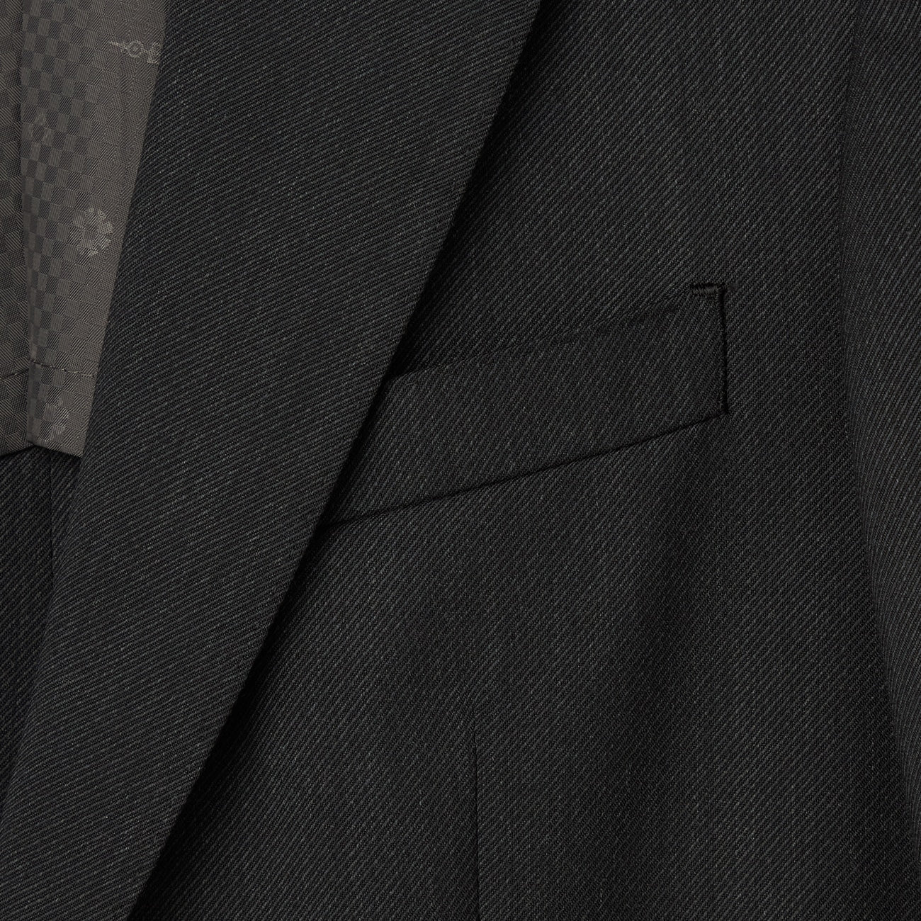 Wool Blend Twill Suit - Charcoal Gray_20
