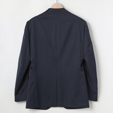 Wool Blend Stripe Suit - Navy_20