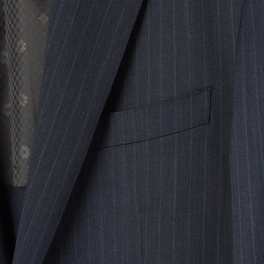 Wool Blend Stripe Suit - Navy_21