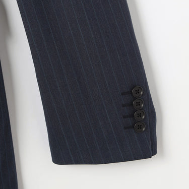 Wool Blend Stripe Suit - Navy_22