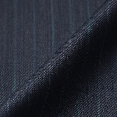 Wool Blend Stripe Suit - Navy_31