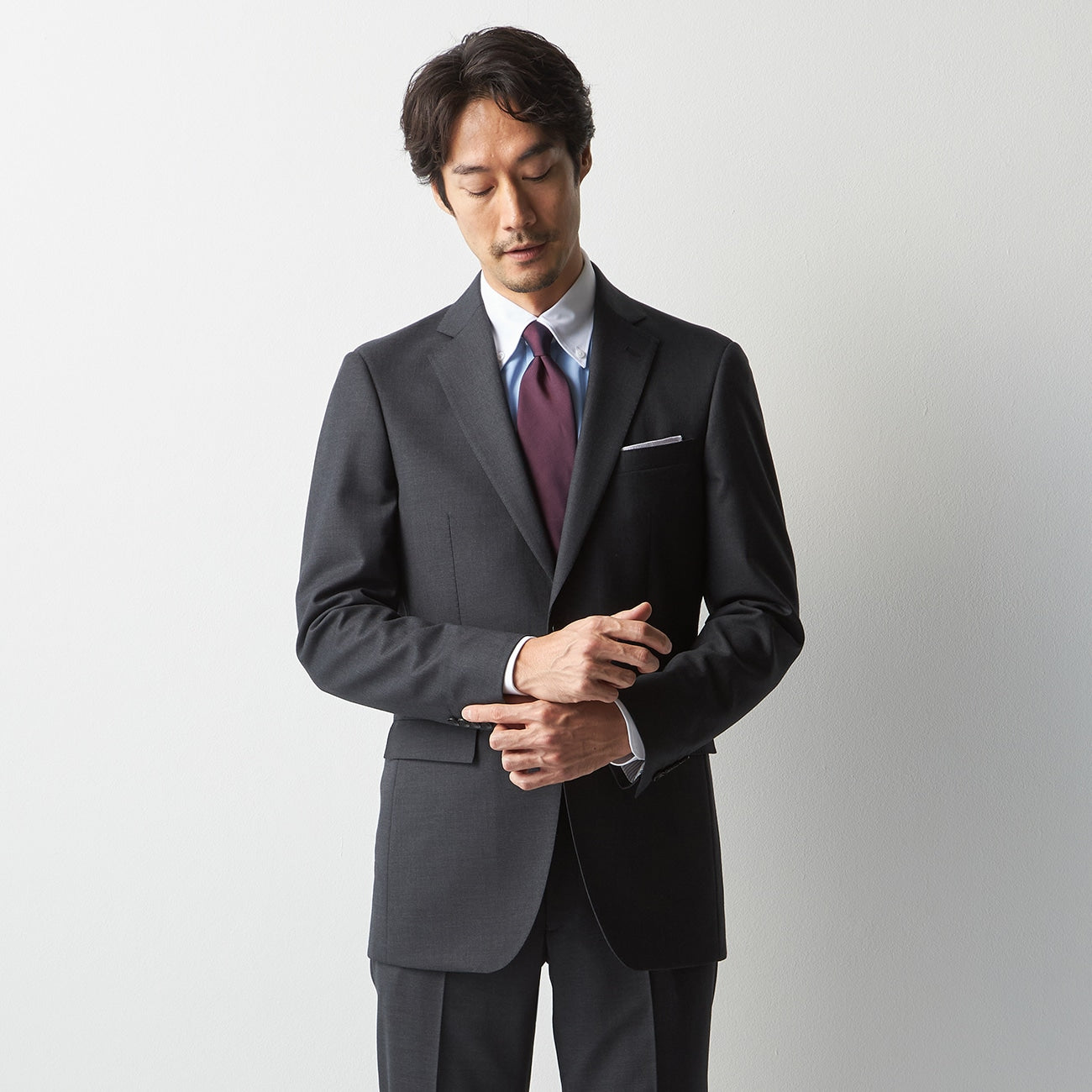 LUXE Line Super 150 双扣西装 -浓灰 _18