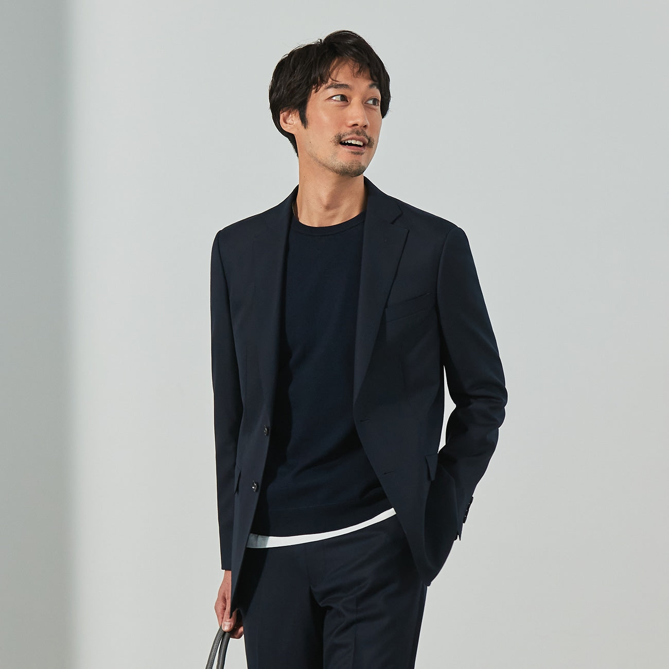 LUXE Line 超级 150 双扣西服 -深蓝