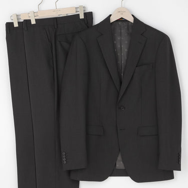 Two-pants Wool Blend Suit - Charcoal Gray_14