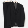 Wool Blend 3-Piece Shadow Stripe Suit with Side Adjusters - Black_18