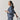 High Breathability Cropped Sleeve Notch Lapel Jacket - Blue_26