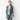 High Breathability Cropped Sleeve Notch Lapel Jacket - Blue_22