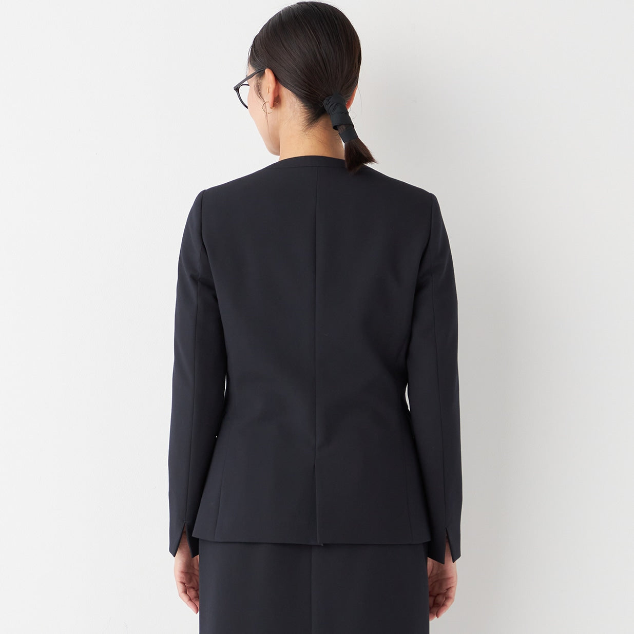 THE THIRD SUITS 無領雙織外套 -深藍