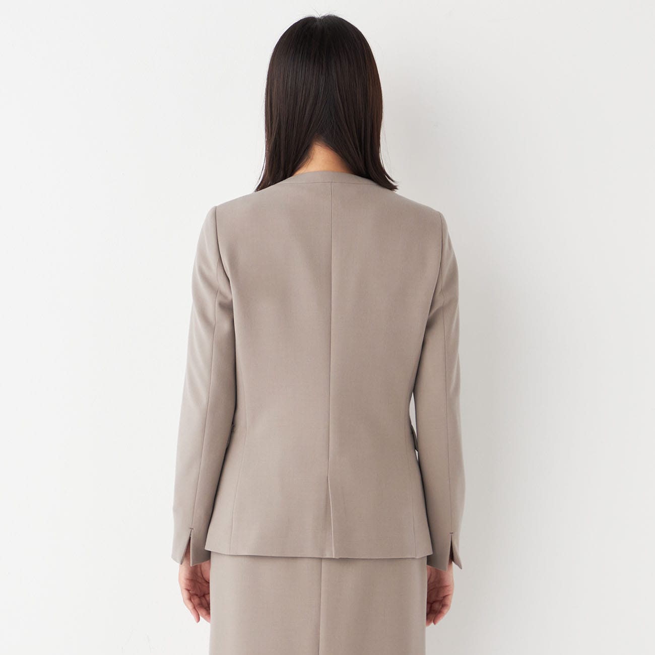 THE THIRD SUITS 无领双层编织外套 - 米色_26