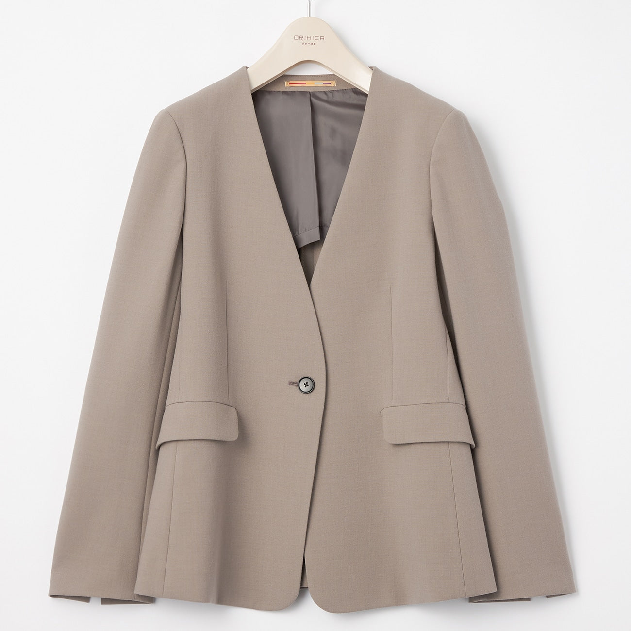 THE THIRD SUITS 无领双层编织外套 - 米色_29