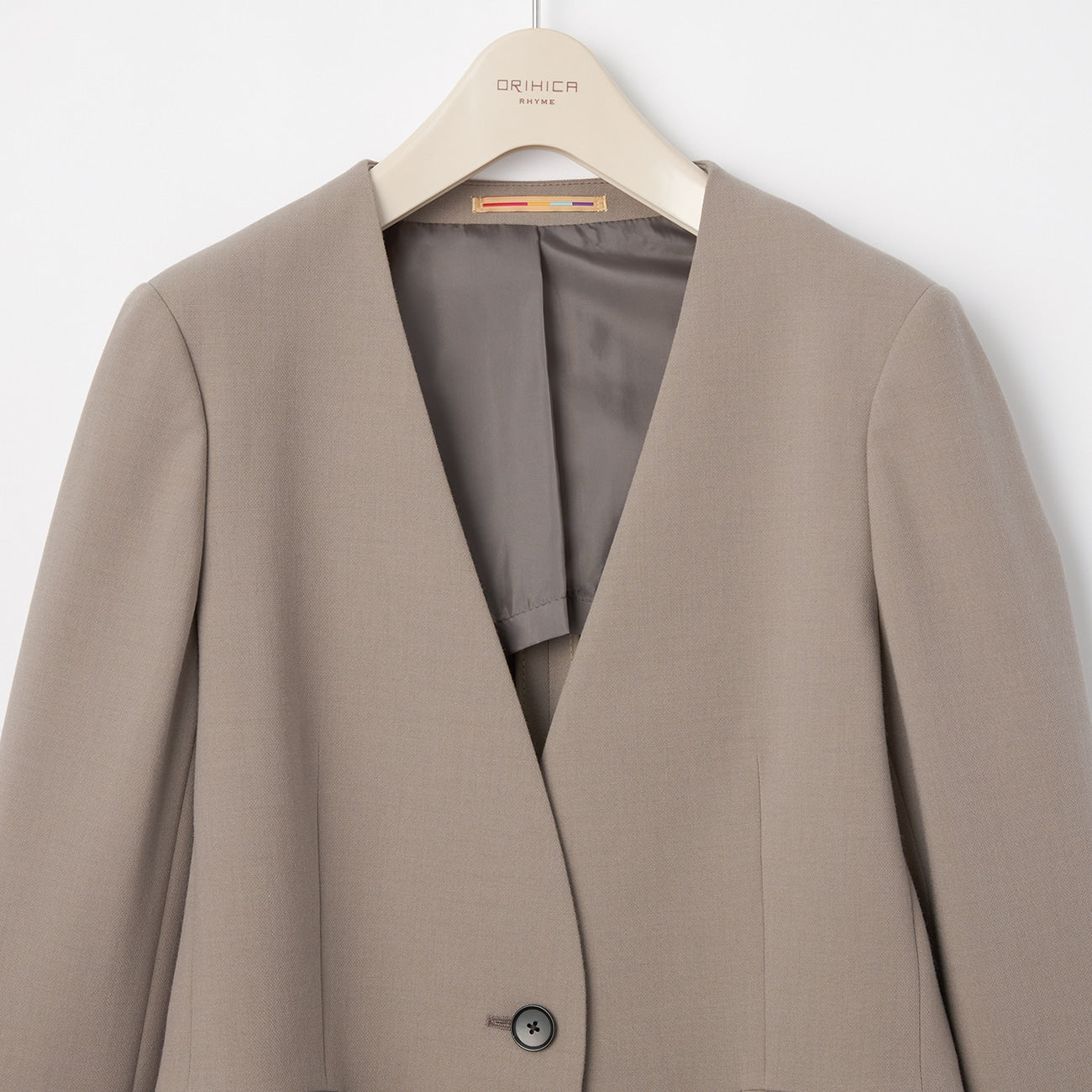 THE THIRD SUITS 无领双层编织外套 - 米色_31