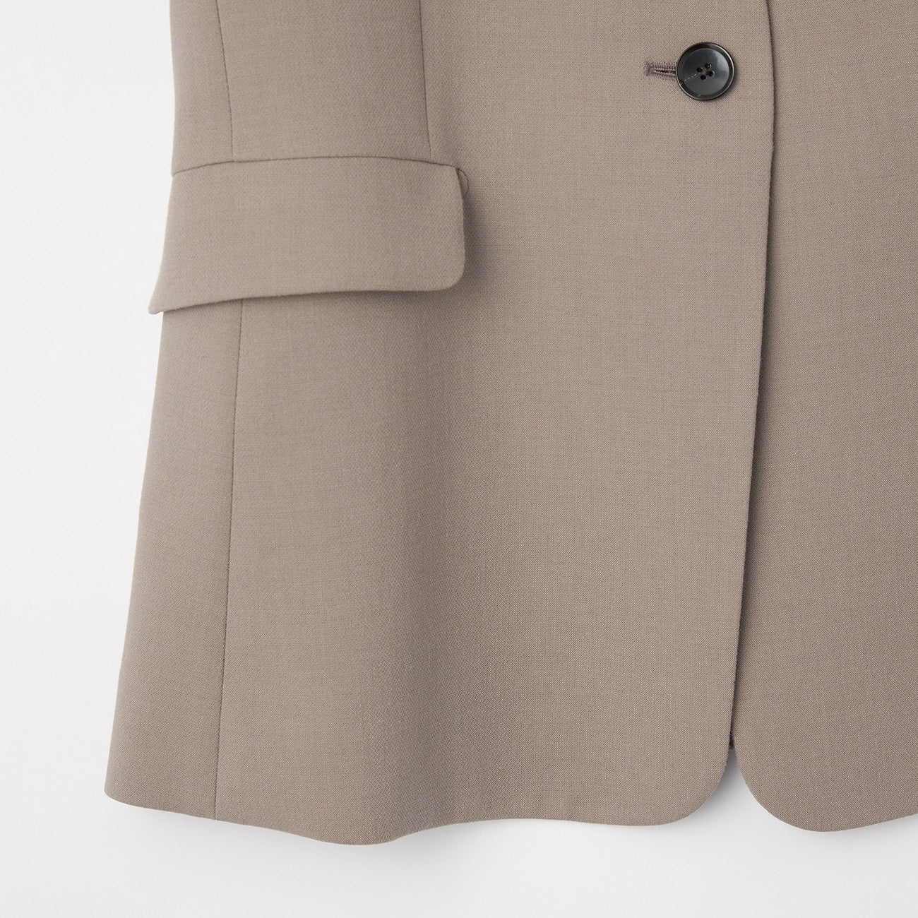 THE THIRD SUITS 无领双层编织外套 - 米色_33