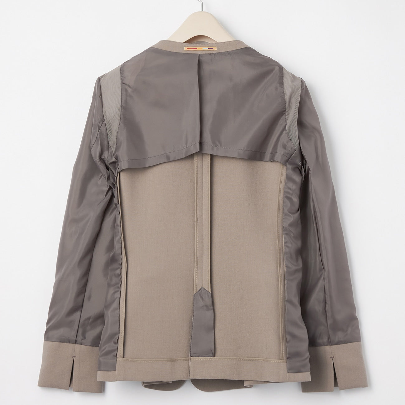 THE THIRD SUITS 无领双层编织外套 - 米色_35