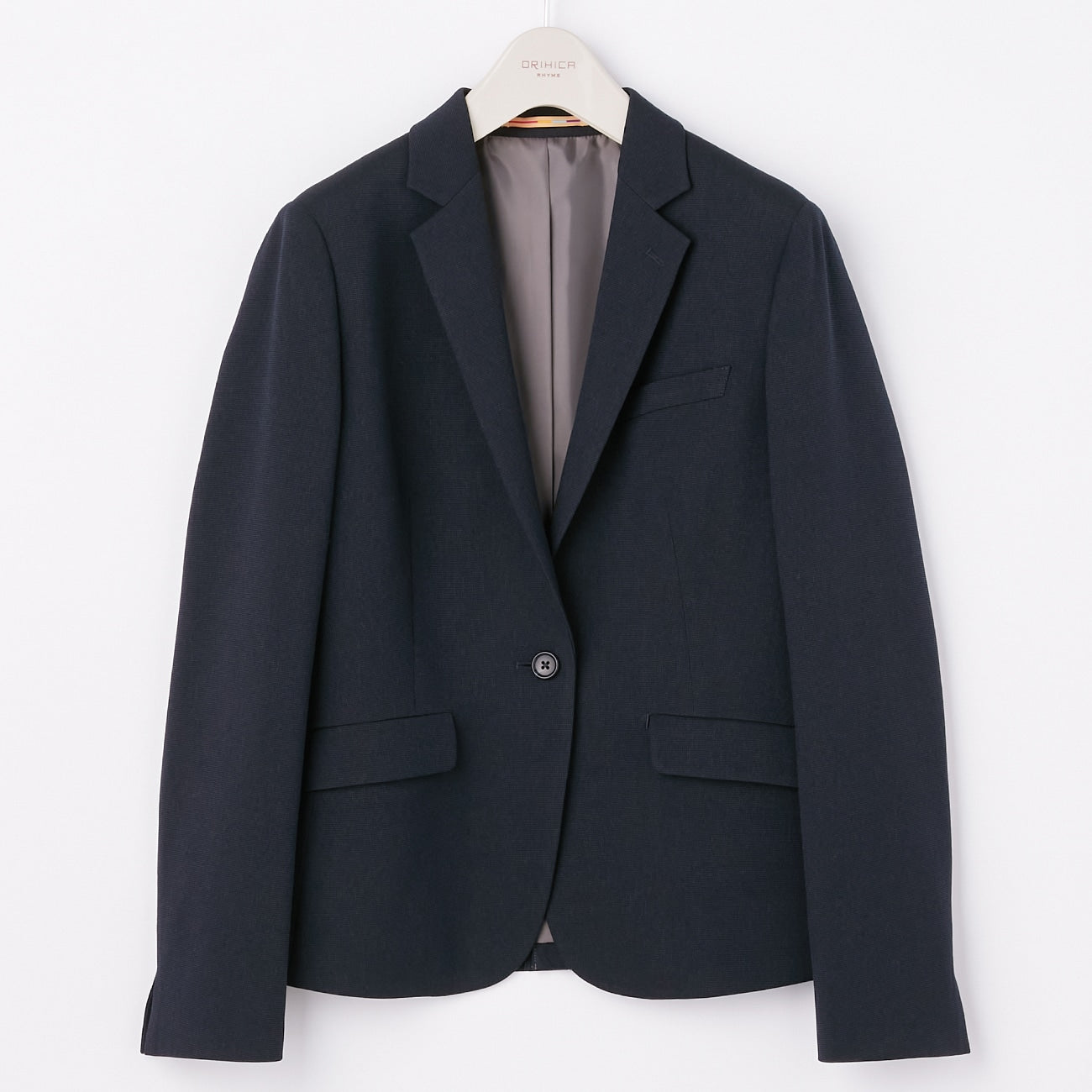 可机洗 Stretch Notch Lapel针头花纹 外套 -深蓝