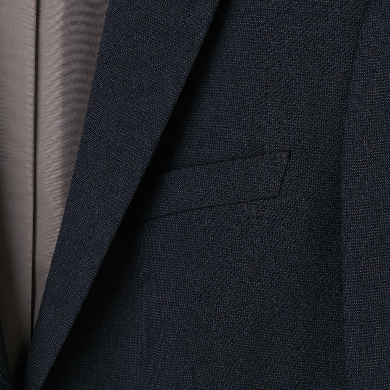 可机洗 Stretch Notch Lapel针头花纹 外套 -深蓝