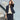 Washable Stretch Three-Quarter Sleeve Check Jacket - Navy_30
