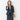 Washable Stretch Three-Quarter Sleeve Check Jacket - Navy_32
