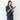 Washable Stretch Three-Quarter Sleeve Check Jacket - Navy_35