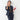 Washable Stretch Three-Quarter Sleeve Check Jacket - Navy_38
