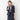 Washable Stretch Three-Quarter Sleeve Check Jacket - Navy_45